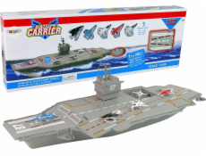 LeanToys Loď Letadlová loď Tryskáče 5 dílů Zvukové světlo LEAN Toys