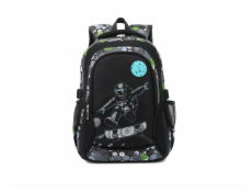 EBOX Školní batoh, černý, 20 cm x 28 cm x 41 cm