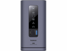 Dokovací stanice 10v1 Baseus Spacemate 100W 2xUSB-C, 4xUSB, 2xHDMI, 1xRJ45, 3,5mm jack šedá