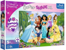 Trefl Puzzle 104 dílků XL Super Shape Princezny v zahradě, Disney princezny