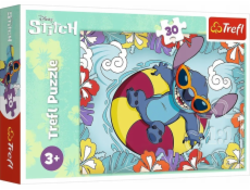 Trefl Puzzle 30 dílků Lilo a Stitch na dovolené