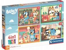 Clementoni Puzzle 72 dílků 4v1 modré Clementoni Puzzle 72 dílků 4v1 modré