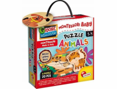 Lisciani Dřevěné Montessori puzzle se zvířaty