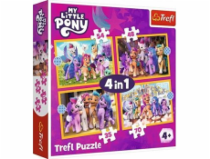 Trefl Puzzle 4v1 Seznamte se s poníky
