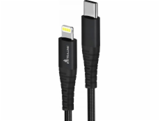 Extralink Pletený kabel USB Type-C na Lightning Smart Life 27W 2m černý