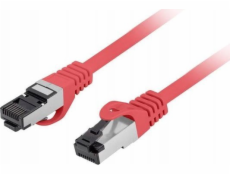 Lanberg Patchcord kat.8.1 S/FTP CU 0,5m red fluke