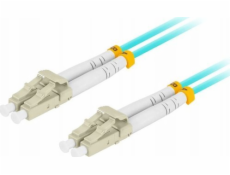 Lanberg Optický patchcord mm LC/UPC-LC/UPC duplex 3,0 mm OM3 50/125 0,5 m aqua