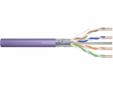 Digitus Instalační telekomunikační kabel Cat.6, F/UTP, B2ca, drát, AWG 23/1, LSOH, 500 m, cívka, fialová