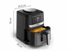 Tefal Easy Fry Silence EY5568E0 fritovací hrnec Samostarný 5 l Samostatné Horkovzdušná fritéza Černá, Nerezová ocel