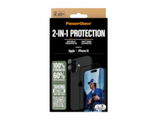 PanzerGlass ochranné sklo UWF + Hoops Bundle pro iPhone 16 - Black Frame