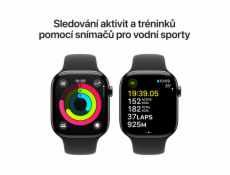 Apple Watch S10 Cell/46mm/Slate Grey/Sport Band/Black/-M/L