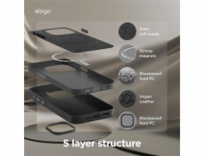 Elago kryt Leather Case Magsafe pro iPhone 15 Pro - Black