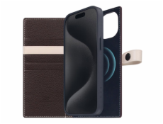 SLG Design pouzdro D8 Magsafe Hybrid Full Grain Leather pro iPhone 15 Plus - Brown Cream