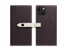 SLG Design pouzdro D8 Magsafe Hybrid Full Grain Leather pro iPhone 15 - Brown Cream