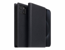 SLG Design pouzdro D8 Magsafe Full Grain Leather pro iPhone 15 Plus - Black Blue