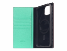 SLG Design pouzdro D8 Neon Full Grain Leather Diary pro iPhone 15 Plus - Teal SLG Design pouzdro D8 Neon Full Grain Leather Diary pro iPhone 15 Plus - Teal