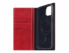 SLG Design pouzdro D7 Magsafe Italian Wax Leather pro iPhone 15 Plus - Red