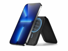 ESR Vegan Leather Magnetic Wallet Stand - Black Carbon Fiber