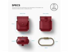 Elago Airpods Leather Case - Red