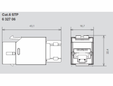 Legrand LINKEO Keystone Cat6, stíněný STP, 180st svork., typ 110, stříbrný
