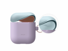 Elago Airpods Silicone Duo Hang Case - Lavender/Pink, Pastel Blue