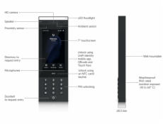 Ubiquiti UniFi Access - G3 Intercom dveřní jednotka (čtečka/kamera/display/klávesnice) černá