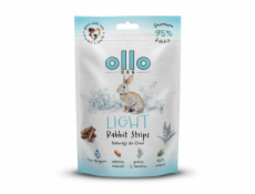 OLLO Air-Dried Light Rabbit strips - pamlsek pro psa - 80g