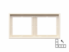 Rám manželské postele LIREGUS MODERN, matná písková barva