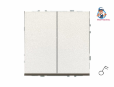 Spínač LIREGUS MODERN, 2tlačítkový, matně bílý