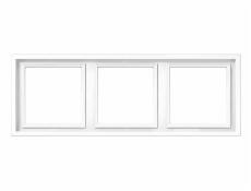 Trojrámeček LIREGUS MODERN, matně bílý
