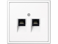Počítačová zásuvka LIREGUS MODERN, 2cestná, matně bílá