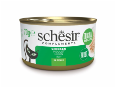 SCHESIR Chicken in jelly - mokré krmivo pro kočky - 70g