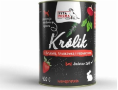 SYTA MICHA Chef Rabbit with turnip, strawberry and rosemary - vlhké krmivo pro psy - 400g