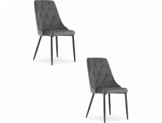 Leobert Židle IMOLA - tmavě šedý samet x 2