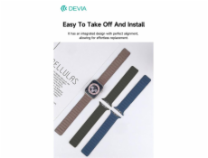 Deví řemínek Deluxe Magnetic Fiber Watch Band 44/45/46mm - Taupe