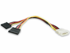 StarTech.com 12in LP4 to 2x SATA Power Y Cable Adapter - Molex to to Dual SATA Power Adapter Splitter - Adaptér napájení - 4 pinové interní napájení (M) do SATA napájení (F) - pro P/N: BRACKET125PTP, 