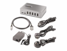 StarTech.com 10-Port USB-C Hub, 8x USB-A + 2x USB-C, Self-Powered w/ 65W Power Supply, USB 3.1 10Gbps Hub w/ BC1.2 Charging, Desktop/Laptop USB Hub with 3ft Locking USB-IF Certified Cable - USB Expans