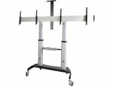 StarTech.com Dual TV Cart for 37-60in VESA TVs up to 110lb (50kg) each, Height Adjustable TV Mount, Mobile Display Cart w/ Webcam & Equipment Shelves, Lockable Casters, TV Cart on Wheels - Rolling TV  StarTech.com Dual TV Cart for 37-60in VESA TVs up to 110lb (50kg) each, Height Adjustable TV Mount, Mobile Display Cart w/ Webcam & Equipment Shelves, Lockable Casters, TV Cart on Wheels - Rolling TV