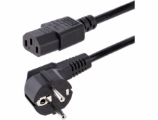 StarTech.com 1m (3ft) Computer Power Cord, 18AWG, EU Schuko to C13 Power Cord, 10A 250V, Black Replacement AC Cord, TV/Monitor Power Cable, Schuko CEE 7/7 to IEC 60320 C13 Power Cord - PC Power Supply