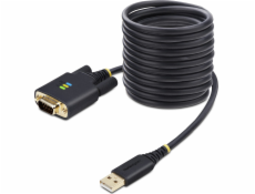 StarTech.com 10ft (3m) USB to Serial Adapter Cable, Interchangeable DB9 Screws/Nuts, COM Retention, USB-A to DB9 RS232, FTDI IC, Level-4 ESD Protection, Windows/macOS/ChromeOS/Linux - Rugged TPE Const