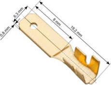 Konektor faston neizolovaný 6.3mm  1.0-2.5mm