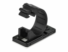 StarTech.com 100 Adhesive Cable Management Clips Black, Network/Ethernet/Office Desk/Computer Cord Organizer, Sticky Cable/Wire Holders, Nylon Self Adhesive Clamp UL/94V-2 Fire Rated - Nylon 66 Plasti