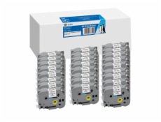 20x G&G Schriftband 24mm x 8m sw ws komp. m. Brother TZe-251