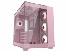 COUGAR PC skříň FV150 RGB Pink Mid tower Dual-Chamber ATX glass, 4x 120mm ARGB fans