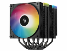 DEEPCOOL chladič AG620 BK ARGB V2 / 2x 120mm fan / 6x heatpipes / PWM / pro Intel i AMD / černý