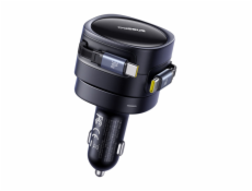 Baseus Enjoyment Max nabíječka do auta s kabely USB-C+USB-C 60W černá