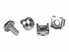 StarTech.com Rack Screws - 20 Pack - Installation Tool - 12 mm M6 Screws - M6 Nuts - Cabinet Mounting Screws and Cage Nuts (CABSCRWM620) - Šrouby a matice pro regál - stríbrná (balení 20)