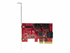 StarTech.com SATA PCIe Card, 6 Port PCIe SATA Expansion card, 6Gbps SATA Card, Low/Full Profile, Stacked SATA Connectors, ASM1166 Non-Raid SATA Controller Card - PCI Express to SATA Converter - Radic 