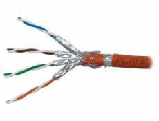 PLANET kabel SFTP, drát, Cat 6A, 4p, 500MHz, B2cas1d1a1 LS0H, stíněné páry, Planet Elite, oranžový, Dca, balení 500m