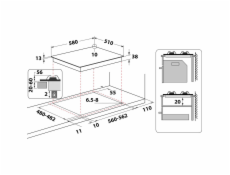 Whirlpool TGML 660 NB Vestavěné 58 cm Plynový 4 zóna/zón